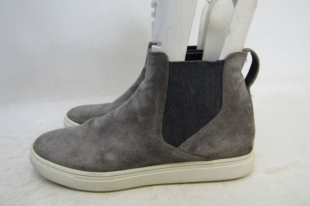 VINCE CAMUTO Womens Size 7.5 M Gray Suede Chelsea Ankle Fashion Booties
